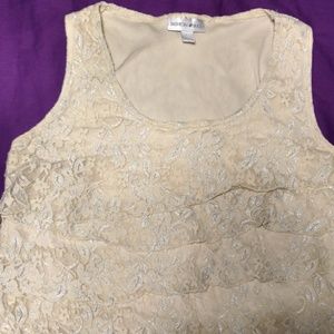 Lacy Ruffle Sleeveless Blouse